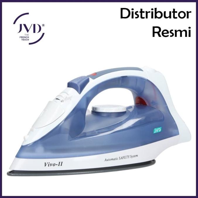 866923SS-VDE JVD Vivo II Steam Iron S/S, VDE plug, Smokey Blue