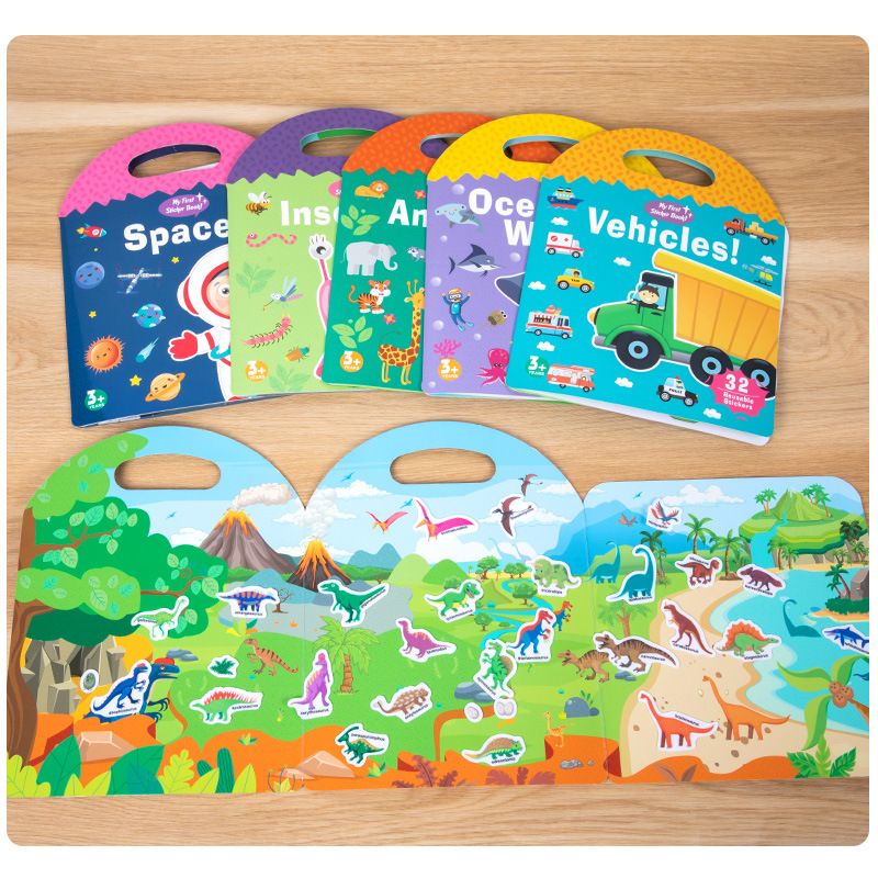 Mainan Anak PORTABLE JELLY QUIET BOOK Mainan Edukasi Anak DIY Stickers