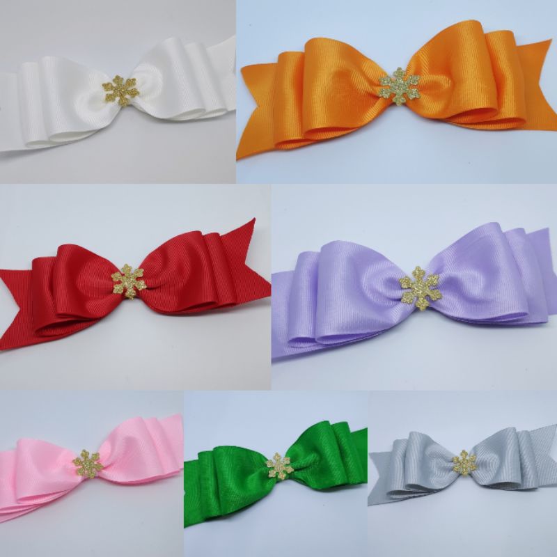 Bando Bayi Bandana Bayi Bando Anak Bando Pita Besar Bando Pita Snowflakes