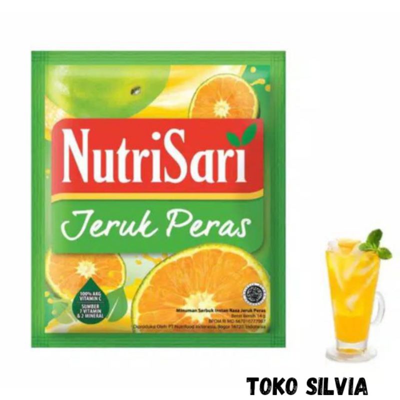 

NUTRISARI Jeruk peras , American sweet orange 14 gr - 1 Renceng (10 sachet)