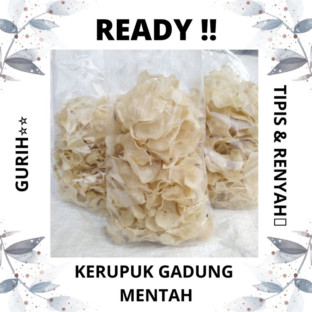 

❄️ READY STOK ❄️ Kerupuk GADUNG MENTAH || | Kerupuk Gadung khas BLITAR || Kerupuk Gadung Tipisssss dan renyahhh || Keripik Gadung Mentah 1Kg || Opak Gadung Gurih Renyah Siap Goreng || GURIHHHHHHH