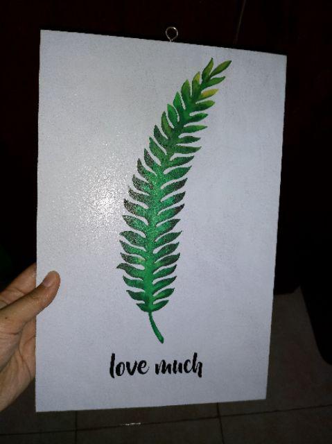 Wooden Projects Wall Decor Hiasan Dinding Tropical Qoutes - Alhc4