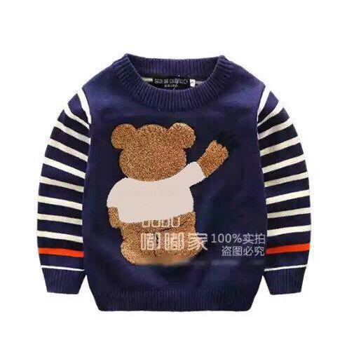 TokoMilkan - Sweater Rajut Anak Laki Laki Tebal Gambar Bear Kids