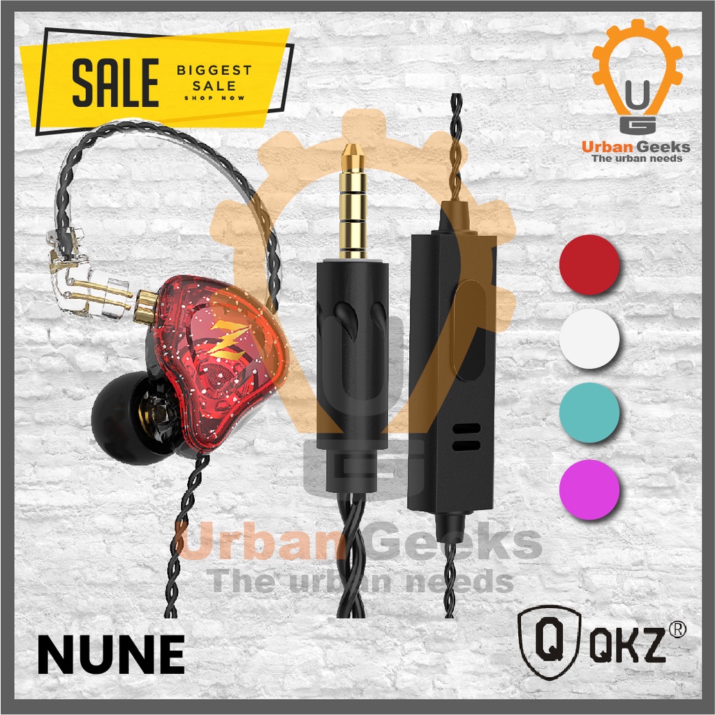 Headphones With Mic Wired Earphones Detachable Audio Cable QKZ NUNE Bass HiFi