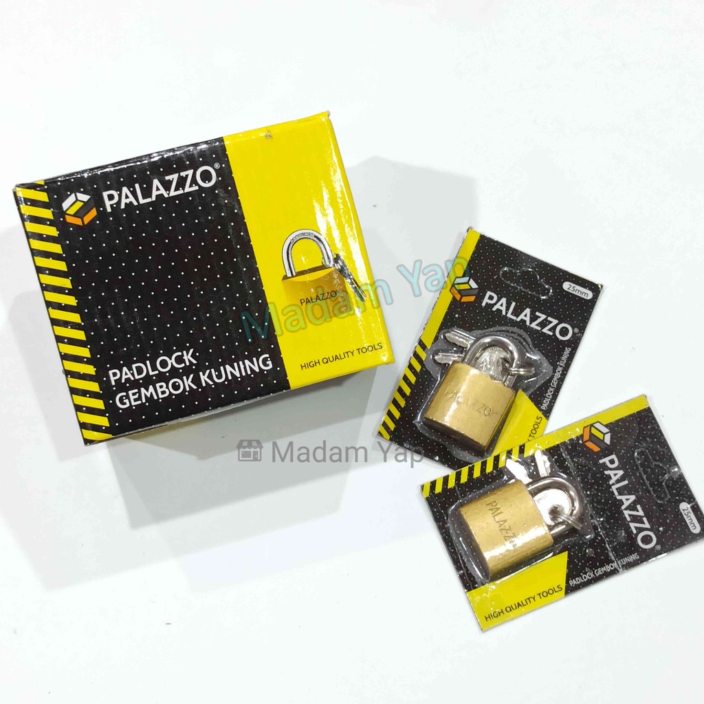 Gembok Koper Kunci Kuning Kecil 25 mm Pallazo Murah Bagus