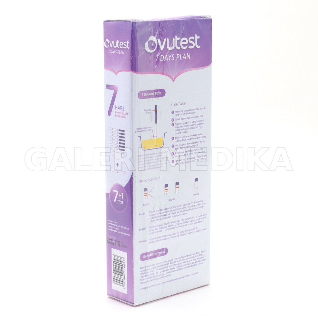 Ovutest Seven Days Plan Free 1 pcs Sensitif Compact - Uji Masa Subur