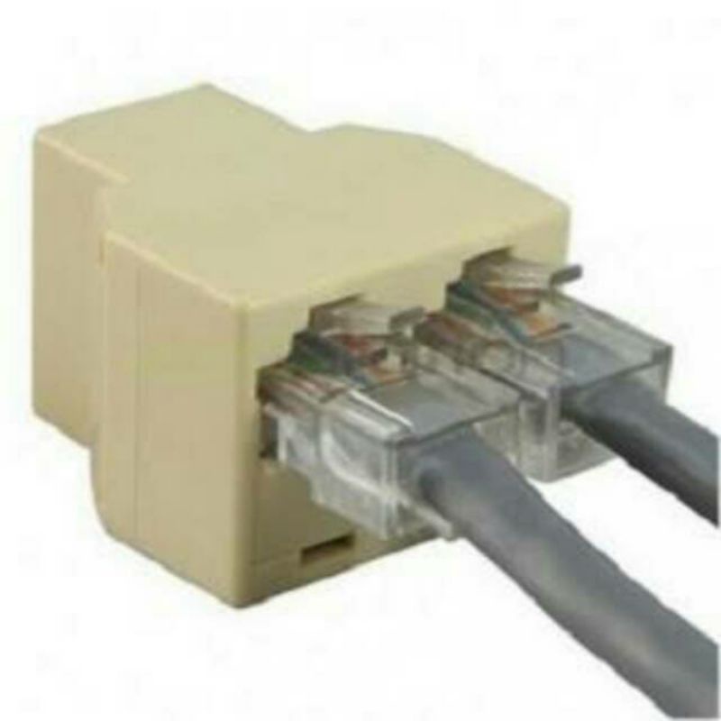 BAREL RJ45 DOUBLE / CABANG BARREL UTP DOUBLE LUBANG