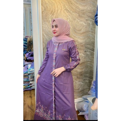 gamis bordir Aceh motif pintu aceh