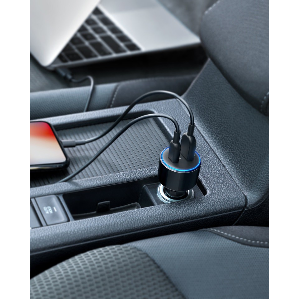 ANKER A2229 - PowerDrive Speed+ 2 Car Charger with PD and PIQ 2.0 - Bisa Charge MacBook