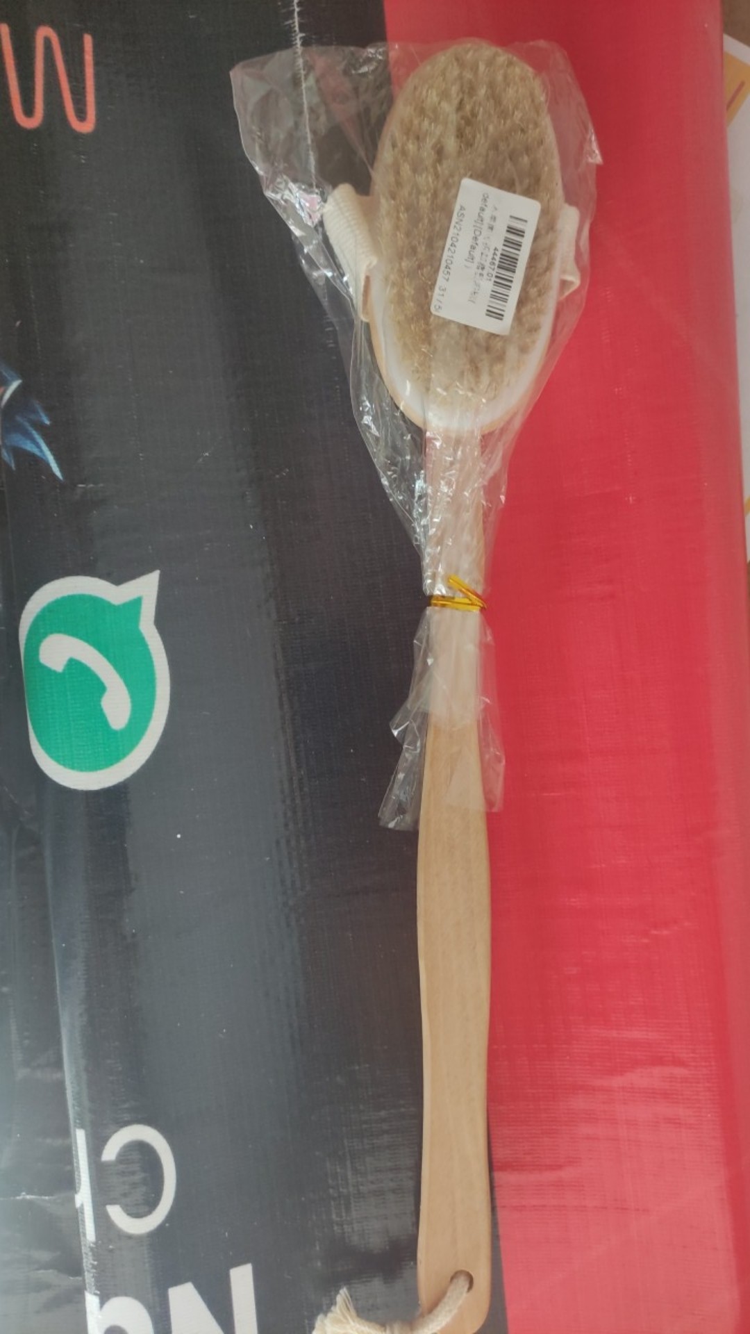 Jny Sikat Gosok Punggung Gagang Kayu Panjang Alami Bisa Dilepas Untuk Mandi/spa