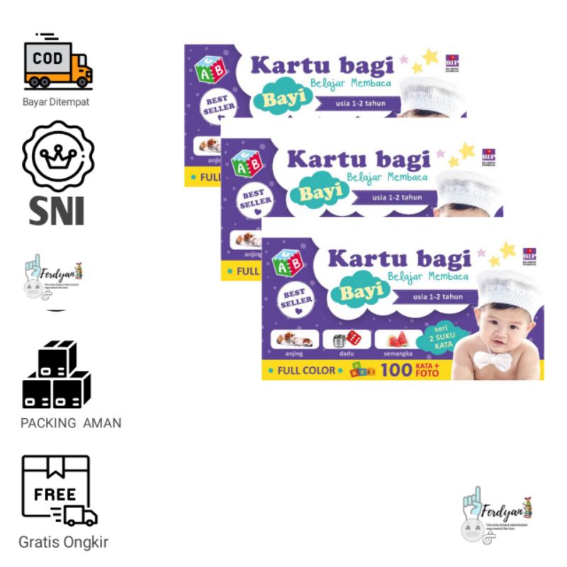 BUKU Kartu Bayi Belajar Membaca Usia 1-2 Tahun BUKU ANAK
