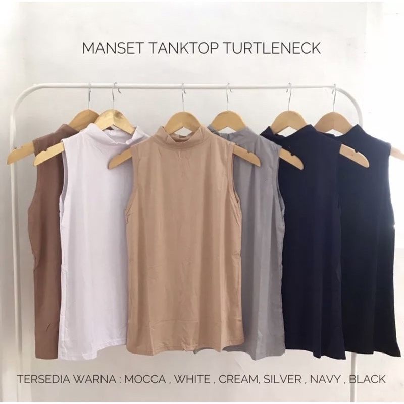 Inner Tanktop JERSEY / MANSET TANKTOP TURTLE NECK JERSEY