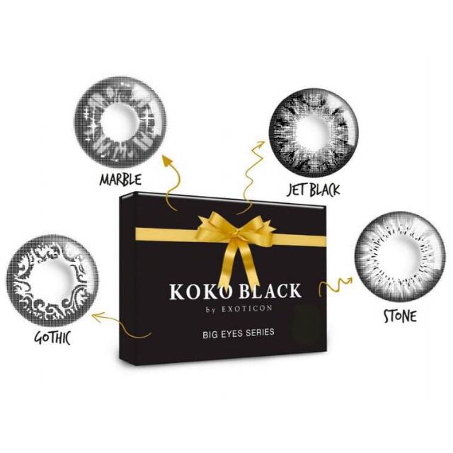 Softlens X2 KOKO BLACK 14,5 MM Normal By X2 Exoticon / Soflen Koko Black / Koko Black By Exoticon / Softlens Koko Black Big Eyes