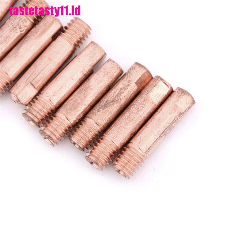 【TTID】10pcs Gas Nozzle Gold 15AK-0.8mm Mig Mag Welding Weld Torch Contact Tips