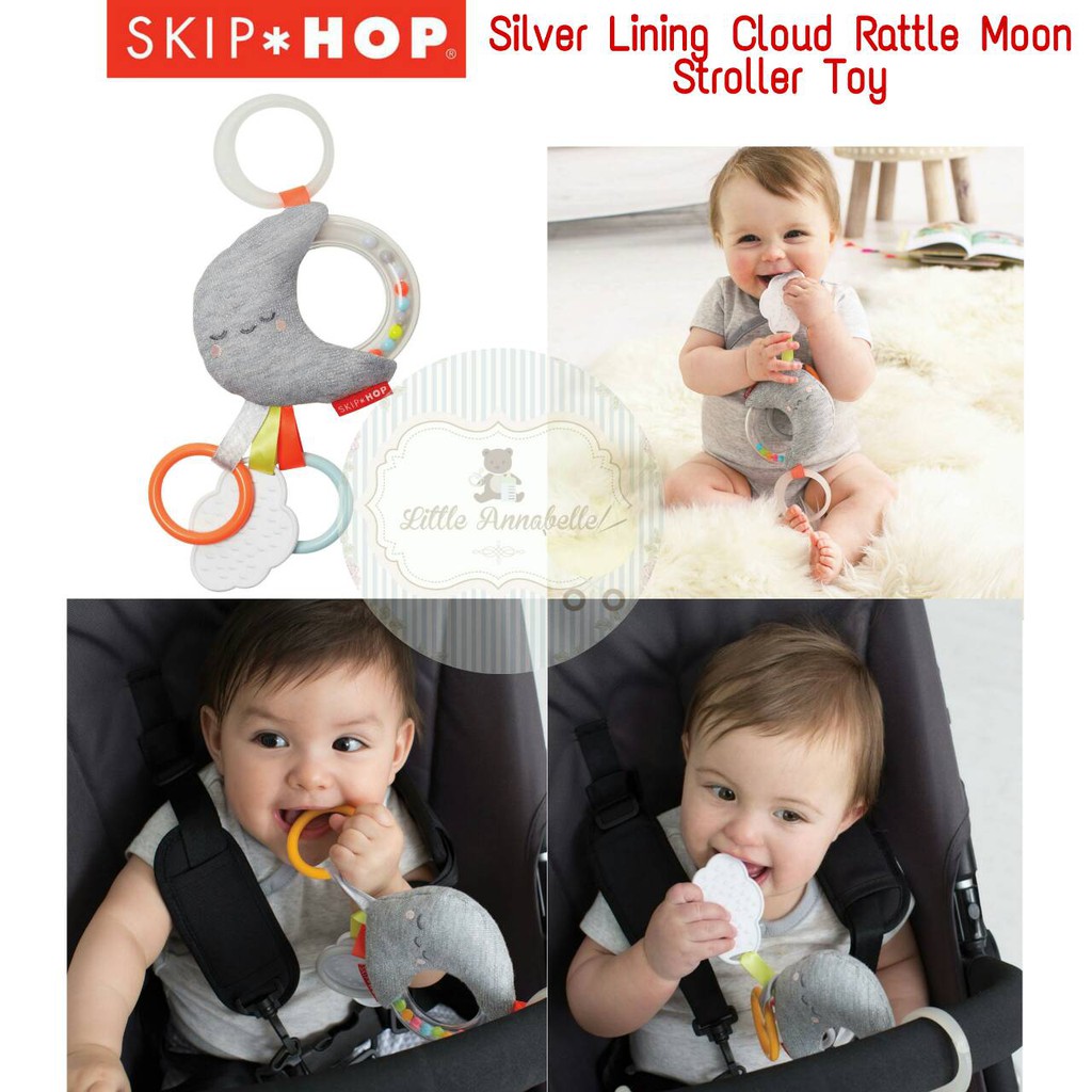 skip hop silver lining cloud stroller bar toy