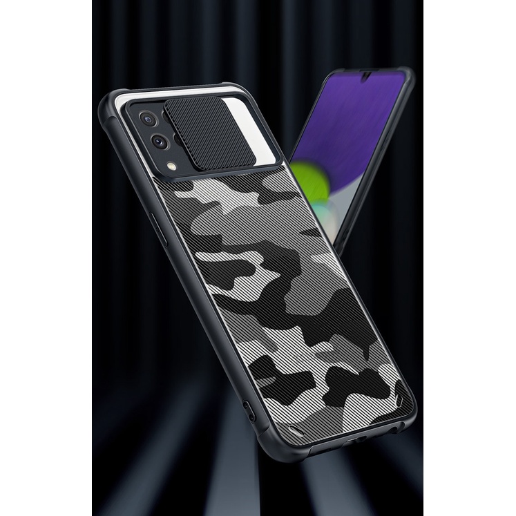 Case Samsung M22 M32 A22 4G A22 5G Camshield ARMY Camera Protect Cover Slide