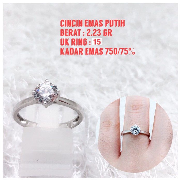 cincin emas putih