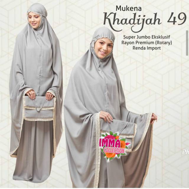 MUKENA KHADIJAH - MUKENA BAHAN RAYON PREMIUM - SUPER JUMBO - MUKENA DEWASA - MUKENA PREMIUM