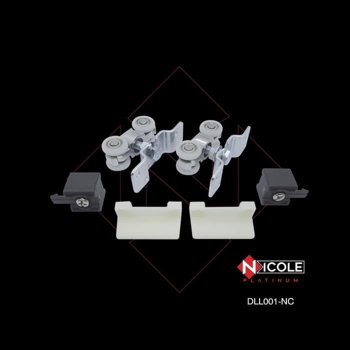 Rel Pintu Set 1 Paket Sliding Roller Rel Pintu Geser Nicole