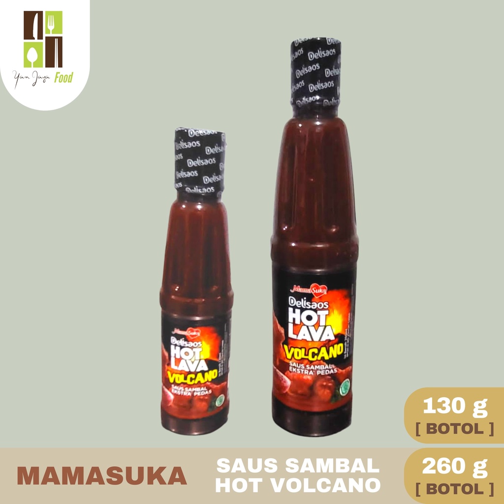 Mamasuka Hot Volcano Saus Sambal Pedas Delisaos [1Kg/260g/130g]