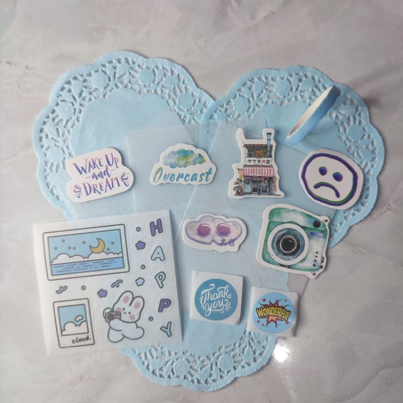 

Mini journal kit bujo Blue