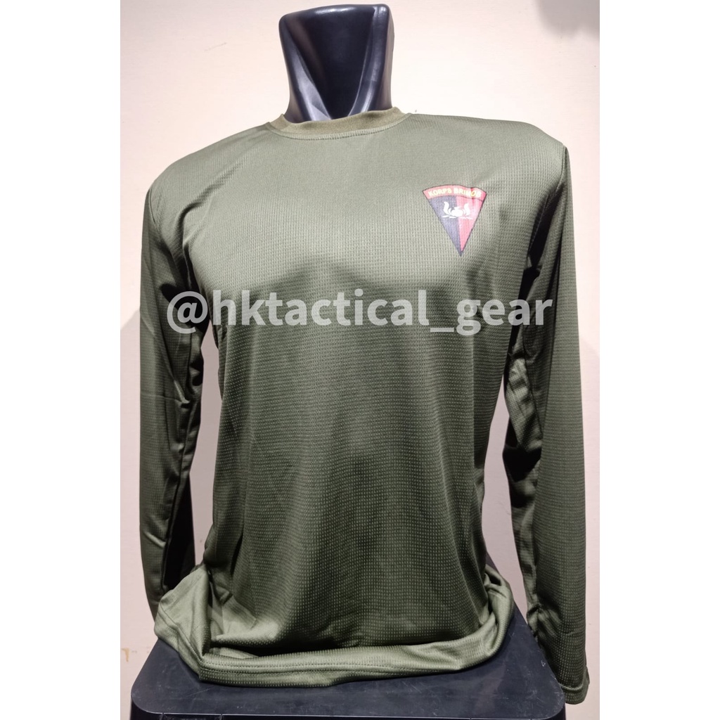 KAOS DALAM BRIMOB UNTUK INDONESIA HIJAU LENGAN PANJANG/KAOS DRYFIT/KAOS JERSEY BRIMOB