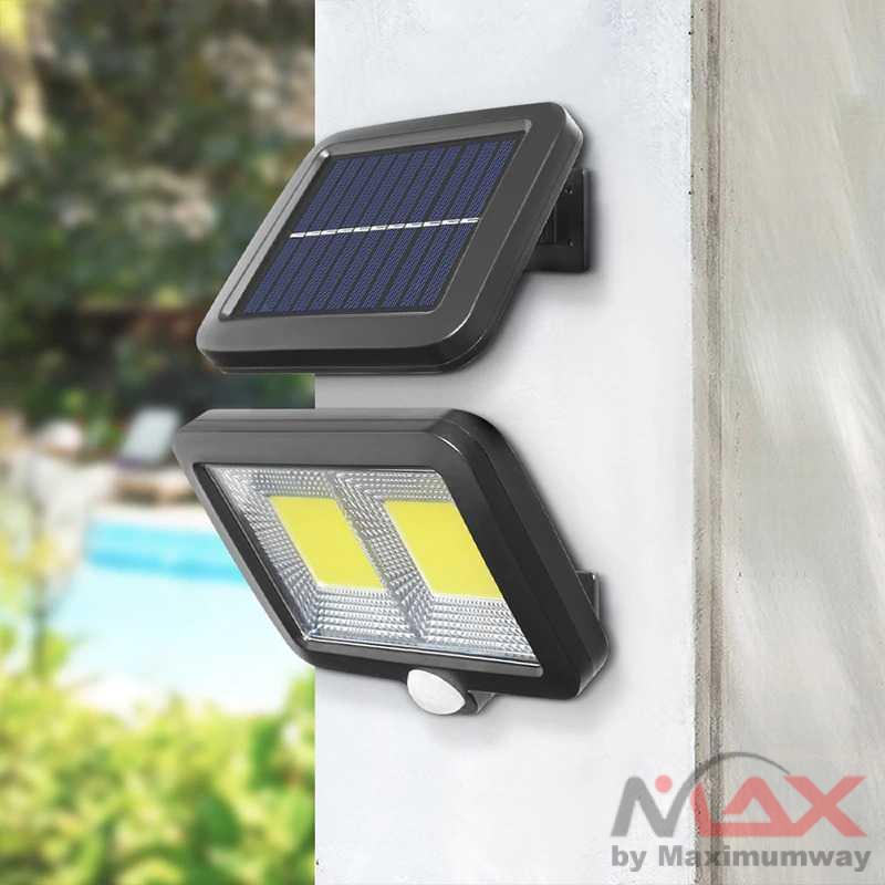 Lampu LED tenaga surya sensor gerak Solar panel Outdoor anti air waterproof lampu pagar taman 100