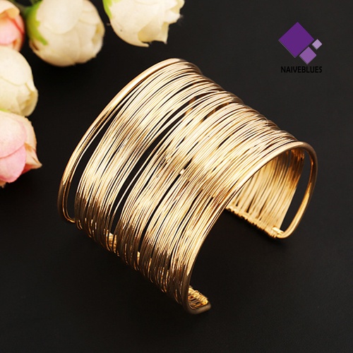 Gelang Multilayer Model Terbuka Bahan Metal Untuk Wanita