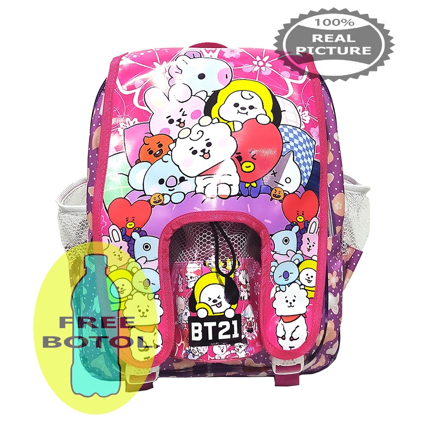 Tas Ransel anak Perempuan Sekolah TK / SD karakter L.O.L - UNICORN - BT21 FREE BOTOL !!!