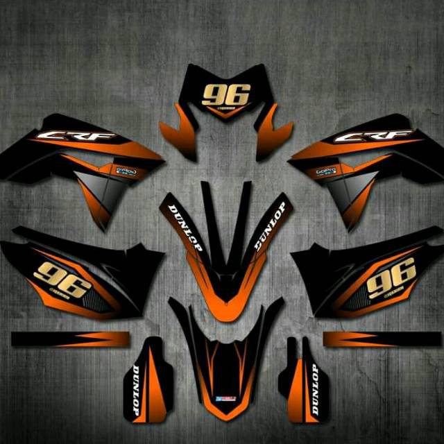 Decal crf black orange