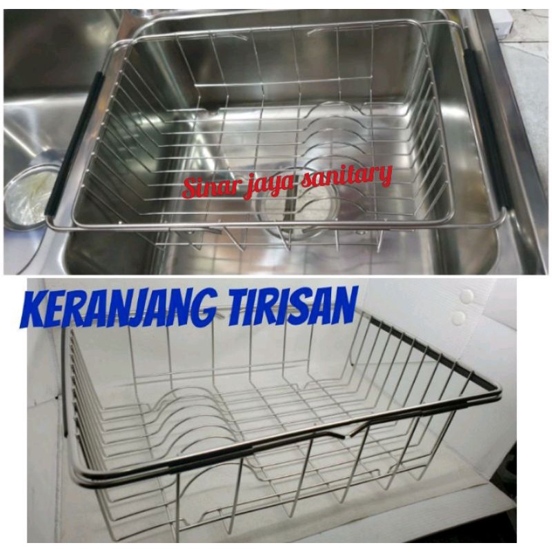 keranjang pengering buah2-an / keranjang model baru / Kranjang kitchen sink hitam stainleaa stell