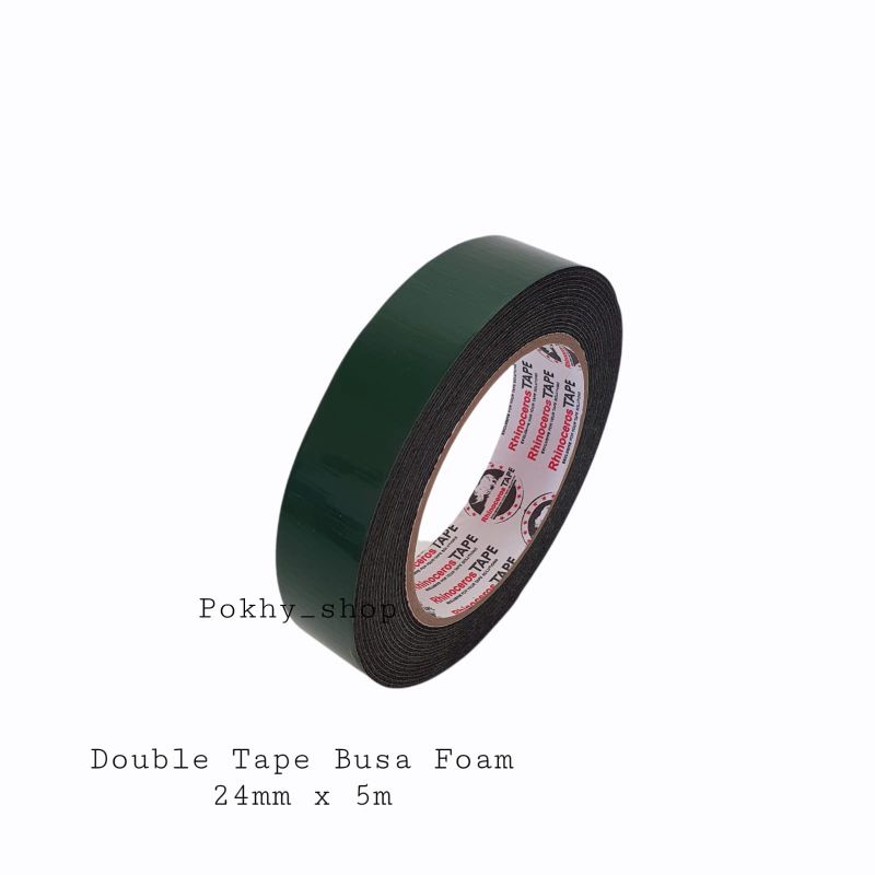 

Lakban Double Tape Busa Foam Hijau 24mm x 5m