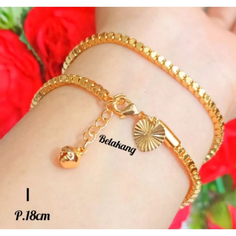 gelang tangan Milano rosegold fashion wanita titanium original anti luntur dan karat