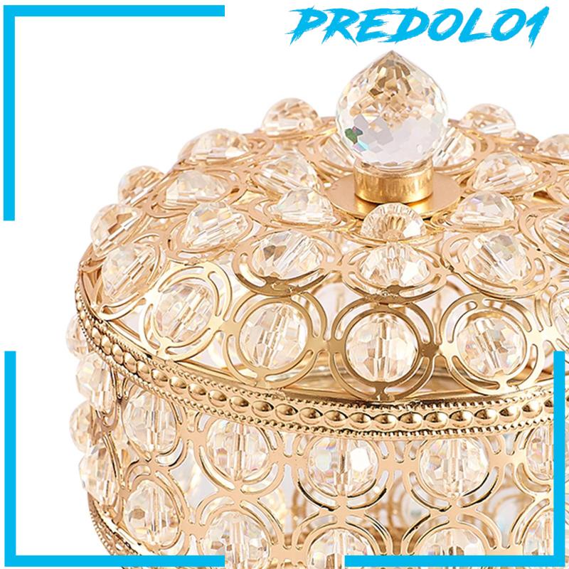 (Predolo1) Kotak Penyimpanan / Display Perhiasan Warna Emas Dengan Cermin