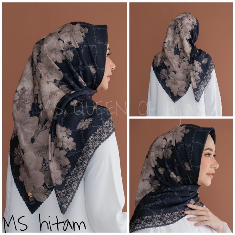 Hijab Segi Empat Motif  Lasercut MS Hijab /kerudung motif terbaru Jilbab Voal motif terlaris Jilbab deeka-Ms 01 .