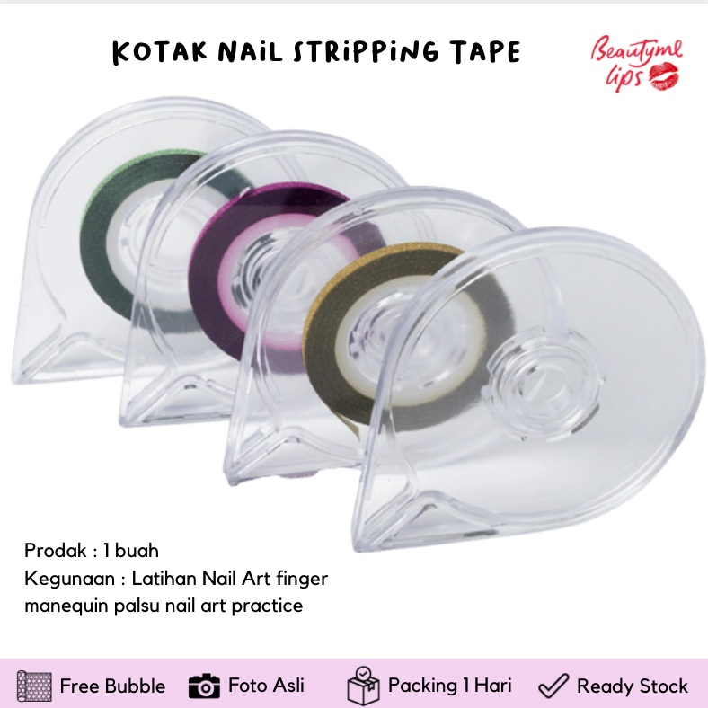 Kotak Nail Stripping Tape 1mm - Strip Tape Nail Line / Tempat Nail Stripe / Box Nail Tape kecil