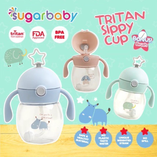 Botol Minum Sugar Baby Tritan Sippy Cup / Sugar Baby Tritan Sippy Cup