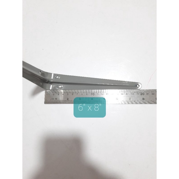 Siku rak L 6&quot; x 8&quot; Abu-abu / Shelf Bracket Besi Harga Per Pcs (G753)