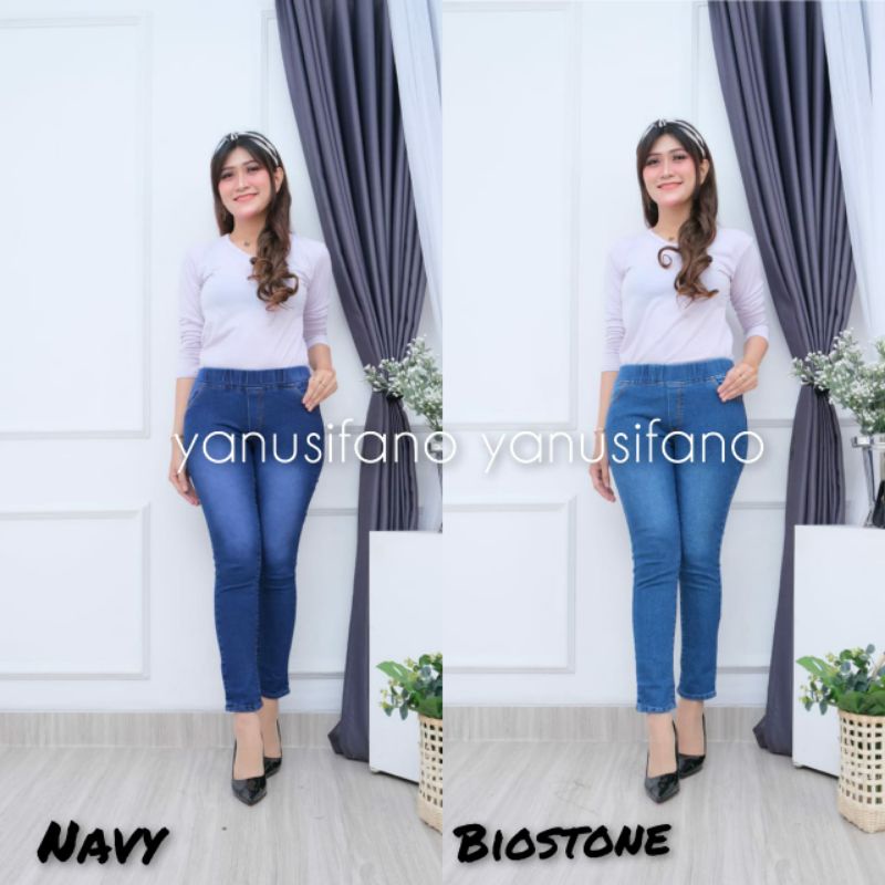 Celana Legging Wanita Stretch // Celana Legging Jeans Wanita Premium