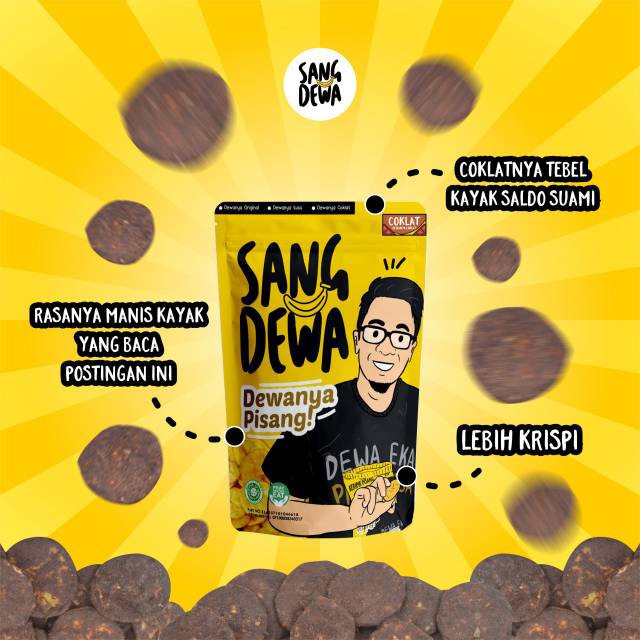 

Kripik pisang sang dewa rasa coklat