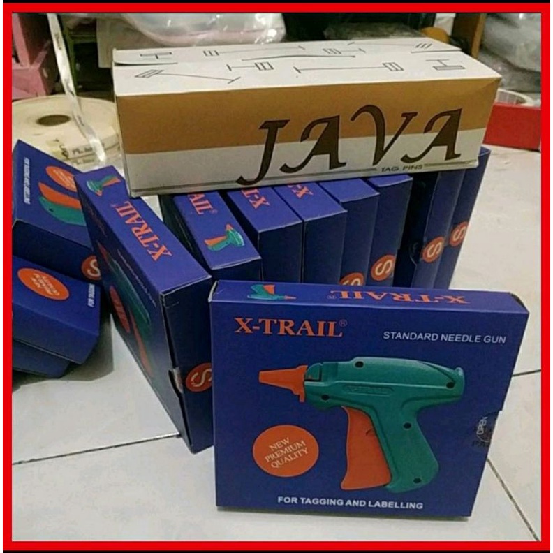 

Paket Alat Tembakan Tag baju Hangtag TagGun Label X-Trail Xtrail Plus isi