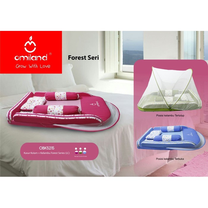 Omiland Kasur Bayi Kolam + Kelambu Forest Series OBK5215 Perlengkapan Tidur Bayi 90-4098