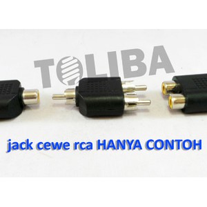 konektor audio converter jack cowo male rca 1 to 2 jack cowo male rca