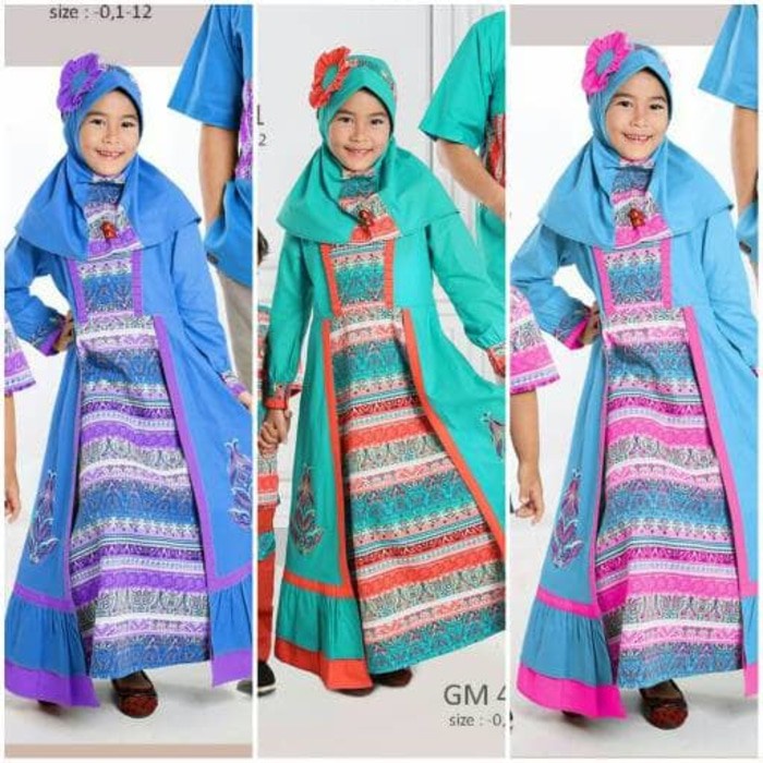 Gamis Anak Keke GM 436 Katun Original | Gamis Anak Keke Original | Baju Muslim Anak Keke | Busana Mu
