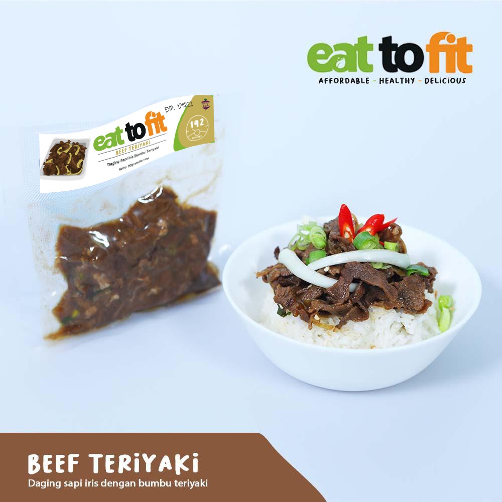 FROZEN FOOD MAKANAN DIET EAT TO FIT BEEF TERIYAKI - 100gr