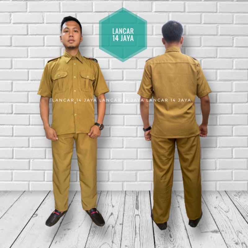 Seragam PNS Seragam Pemda Pria Khaki / Celana PNS keki / Kemeja PNS keki / Atasan Pemda / Celana Pemda / Baju Pdh Pegawai Negeri Baju Dinas Pemerintah Baju Guru