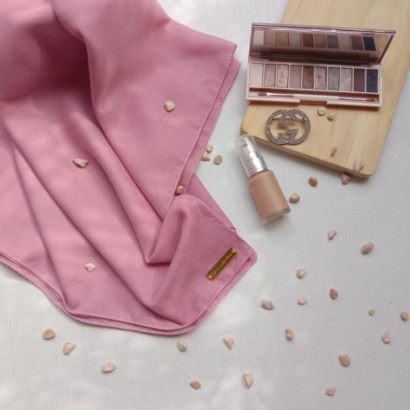 Hijab Segi Empat Paris Premium-dusty pink
