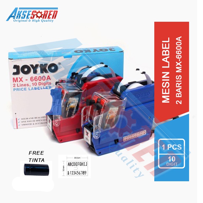 

Mesin Label Harga Joyko [MX-6600A/2 Baris] / Alat Lebel Nama Cetak 2 Line Tempel / Label Kertas