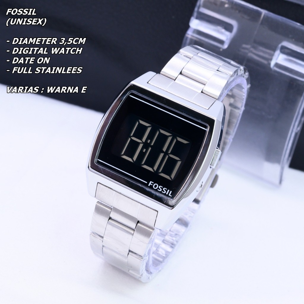 JAM TANGAN UNISEX FASHION RANTAI BODY SEGI TANGGAL AKTIF