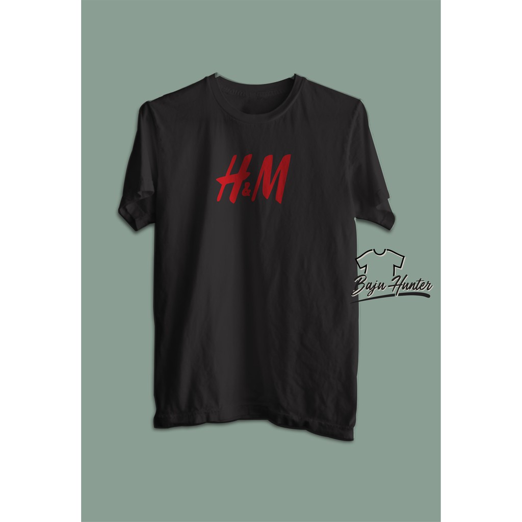 T SHIRT KAOS  H M COTTON  COMBED  24S  Shopee Indonesia 